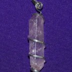 Spiral Purple Gemstone Silver Pendant